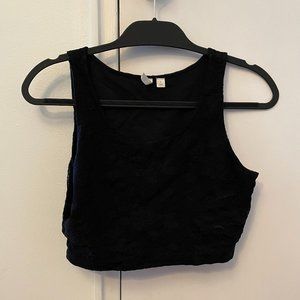Frenchi Black Crop Top